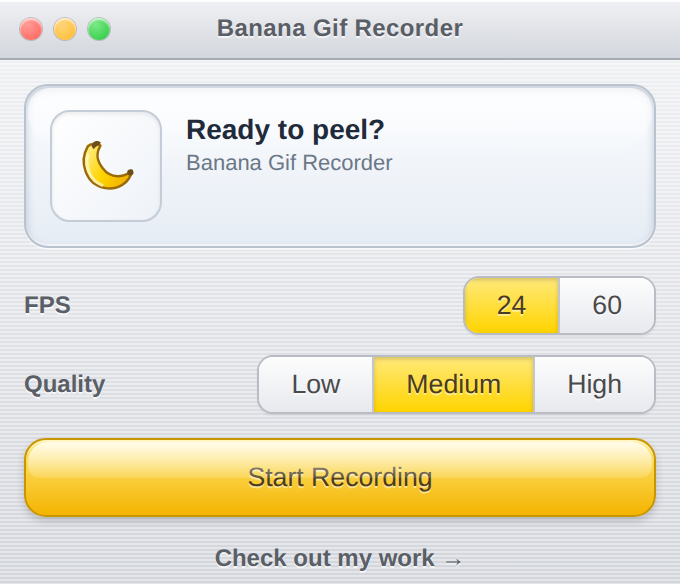 Banana Site to GIF preview